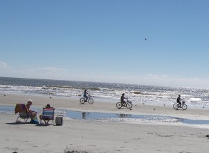 Bikes on the beach